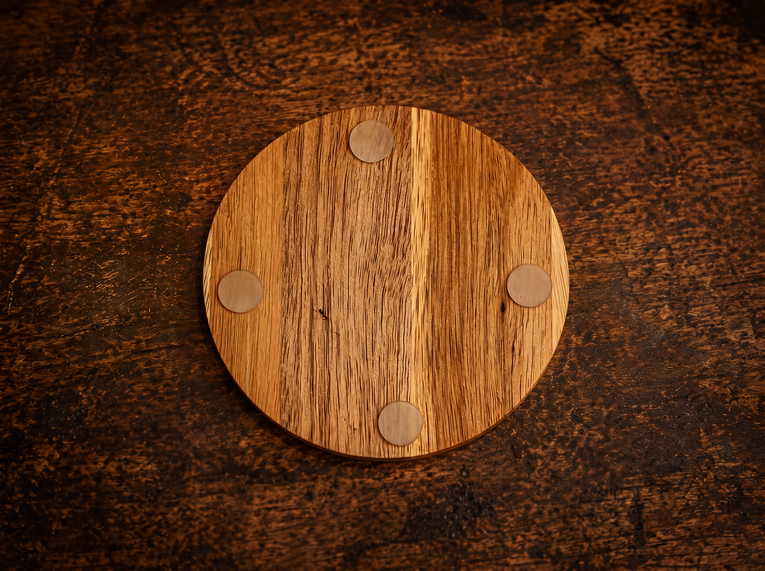 Tree of Life Croatian Coaster Set – Natural Acacia Wood