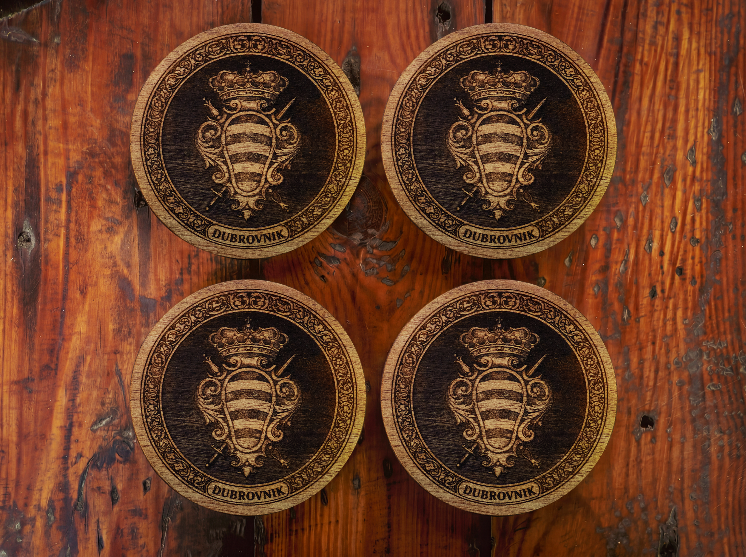 Dubrovnik– Acacia Wood Coaster Set