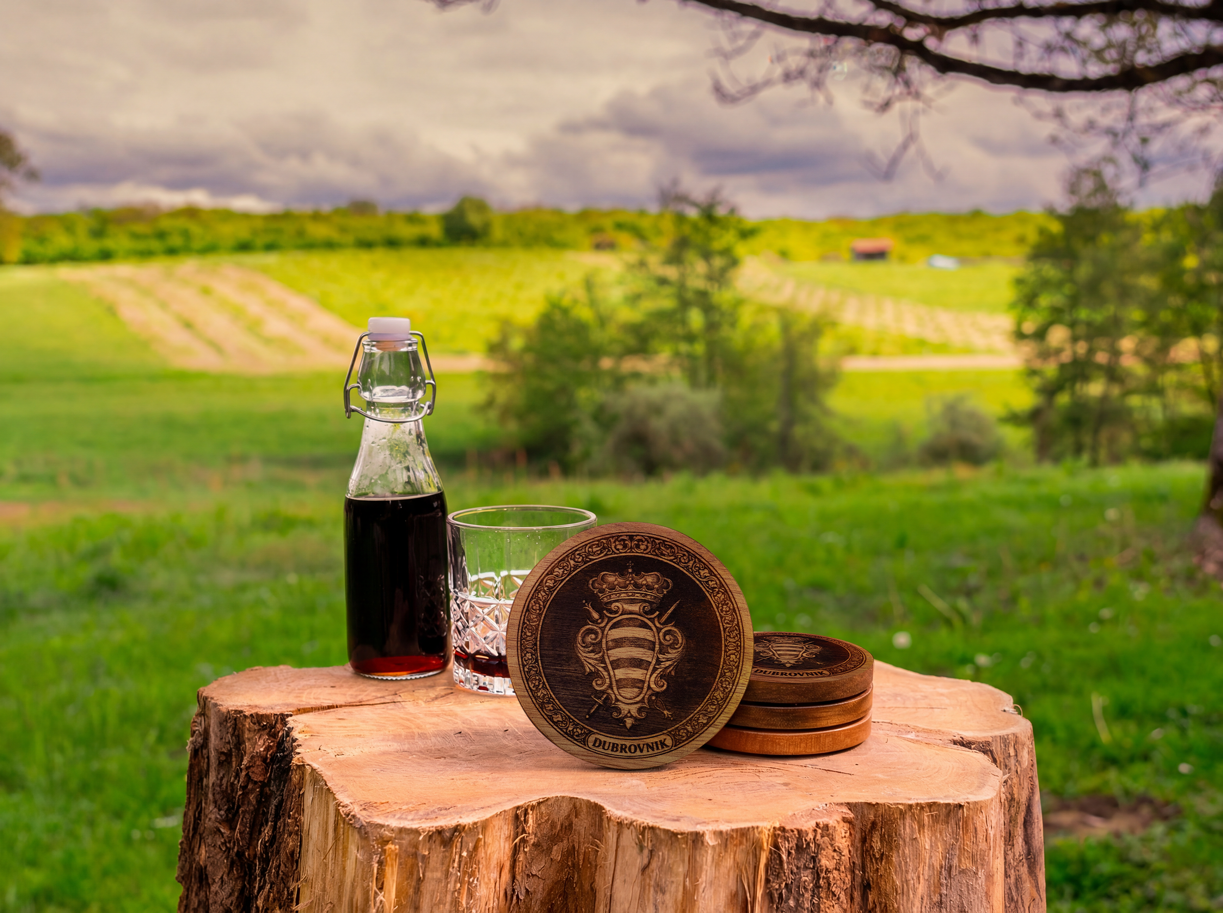 Dubrovnik– Acacia Wood Coaster Set