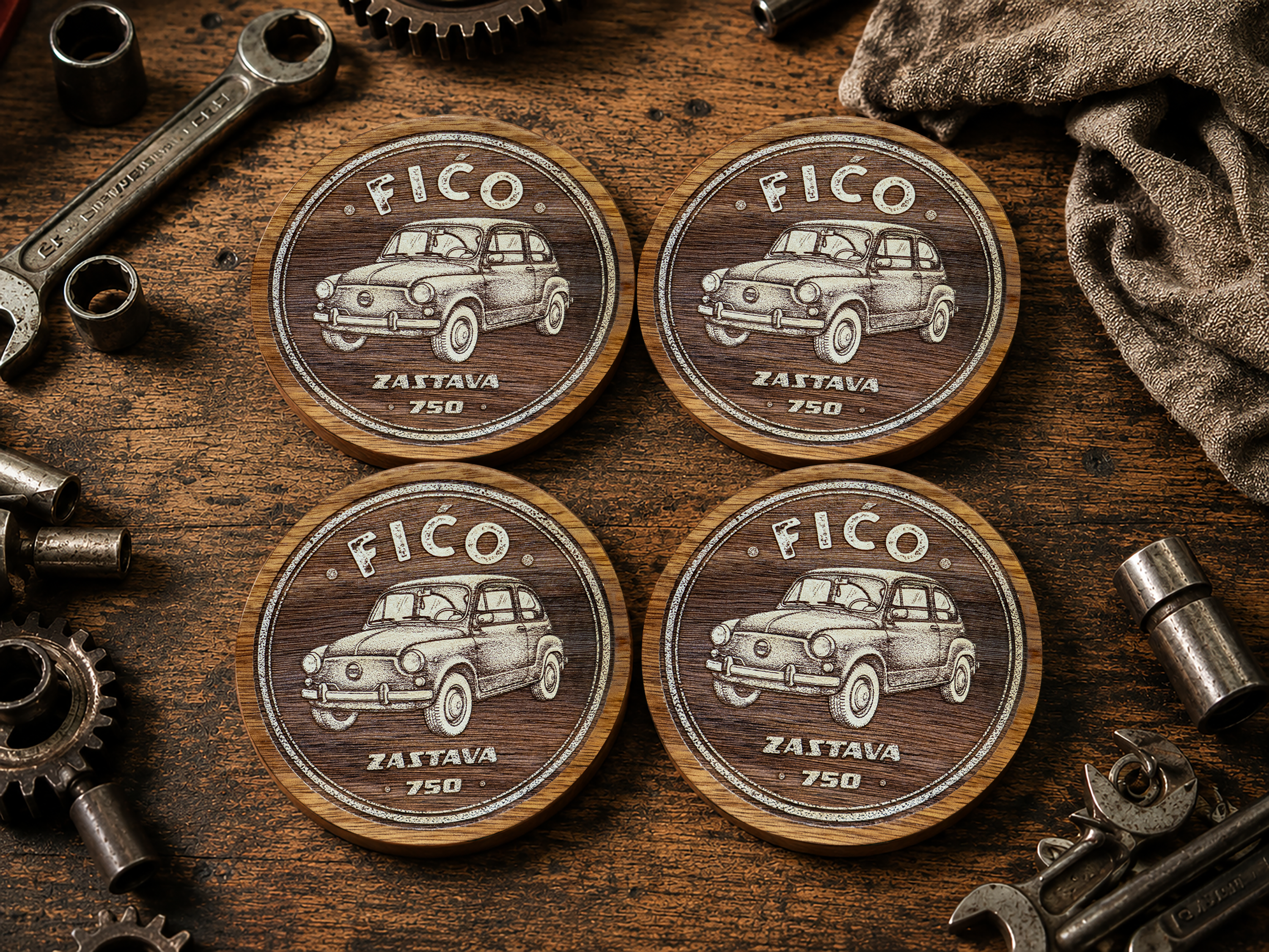 Fićo Old-Timer Coaster Set