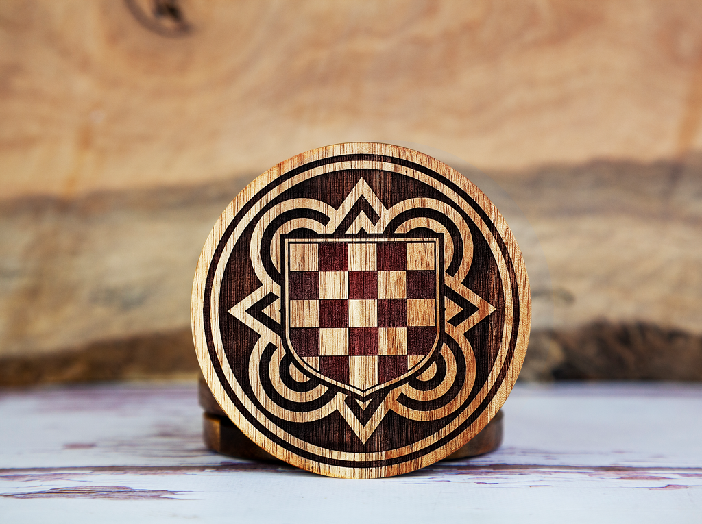 HOS Emblem – One-Colour Painted Coaster Set