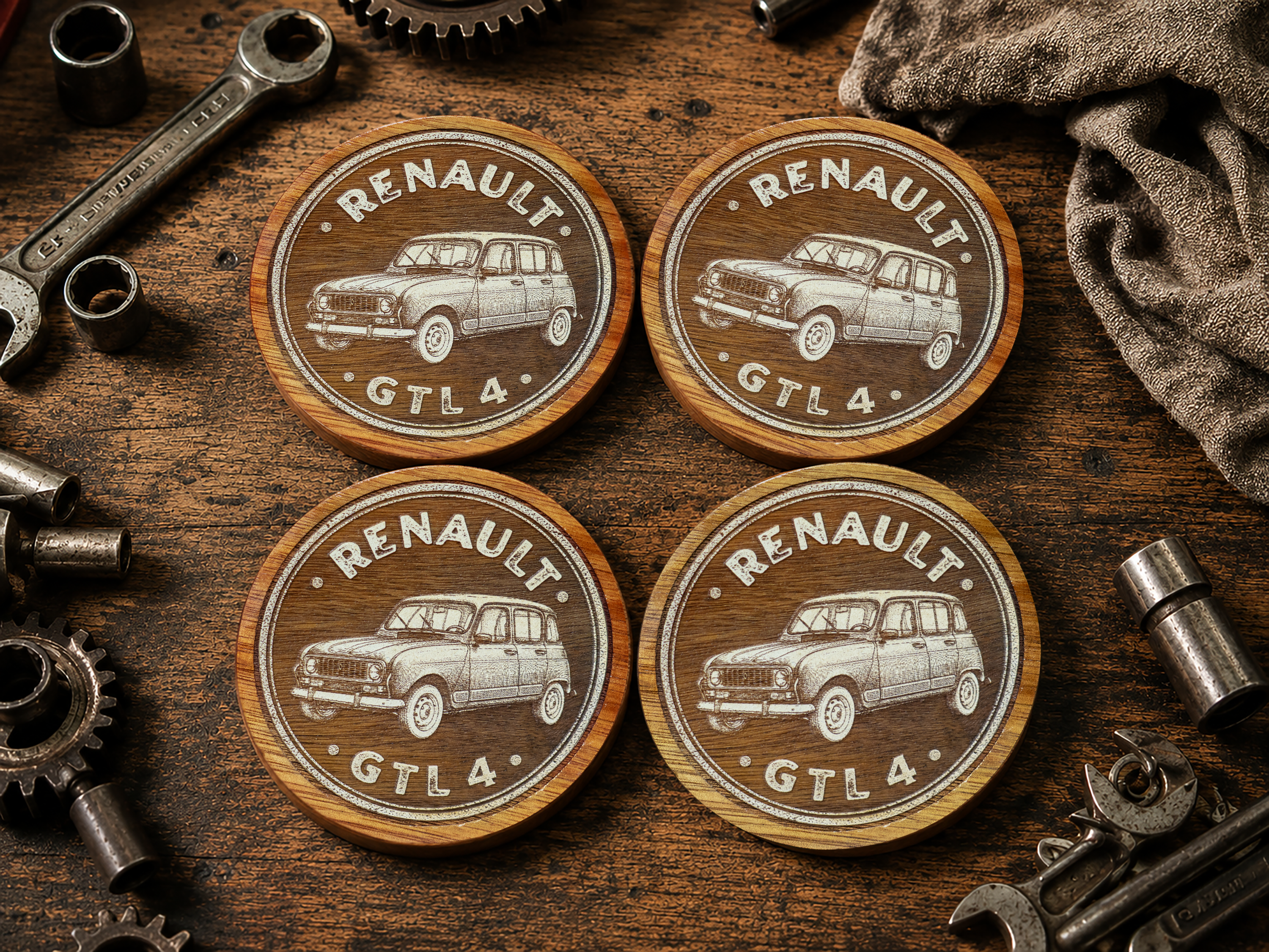 Renault GTL 4 Old-Timer Coaster Set